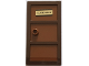 Part No: 60797pb07  Name: Door 1 x 4 x 6 with 3 Panes with Molded Reddish Brown Glass with Stud Handle and 'E. SPENGLER' Pattern (Sticker) - Set 75827