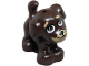 Part No: 93088pb15  Name: Dog, Friends Style, Puppy, Standing with Medium Nougat Eyes, Black Nose and Mouth, Nougat Muzzle and Eyebrows Pattern (Maple)