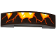 Part No: 93273pb060R  Name: Slope, Curved 4 x 1 x 2/3 Double with Orange Cracks and Lava Pattern Model Right Side (Sticker) - Set 70321
