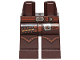 Part No: 970c00pb1102  Name: Hips and Legs with Reddish Brown Belt with Silver Bullets and Buckle Pattern