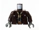 Part No: 973pb0707c01  Name: Torso SW Jacket with Silver Buttons and Ammo Belt Pattern (Cad Bane) / Dark Brown Arms / Dark Bluish Gray Hands