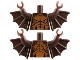 Part No: 973pb1211c01  Name: Torso Bare Chest with Black Muscles Outline and Medium Nougat Fur Pattern / Dark Brown Arms with Wings / Reddish Brown Hands