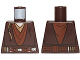Part No: 973pb1534  Name: Torso SW Layered Shirt, Dark Tan Undershirt, Reddish Brown Belt and Padawan Braid Pattern
