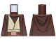 Part No: 973pb1760  Name: Torso SW Hooded Coat over Tan Jedi Robe with Undershirt and Belt Pattern (SW Obi-Wan)