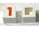 Part No: Mx1011Apb41  Name: Modulex, Tile 1 x 1 (no internal lining) with Red Number 1 Pattern