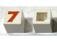 Part No: Mx1011Apb47  Name: Modulex, Tile 1 x 1 (no internal lining) with Red Number 7 Pattern