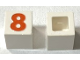 Part No: Mx1011Apb48  Name: Modulex, Tile 1 x 1 (no internal lining) with Red Number 8 Pattern