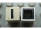 Part No: Mx1011Bpb09  Name: Modulex, Tile 1 x 1 with Black 'I' Pattern (with black lining on sides only)