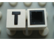 Part No: Mx1011Cpb20  Name: Modulex, Tile 1 x 1 with Black 'T' Pattern (with black lining on top and sides)