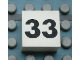 Part No: Mx1022Apb136  Name: Modulex, Tile 2 x 2 (no Internal Supports) with Black Calendar Week Number 33 Pattern
