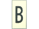 Part No: Mx1042pb12  Name: Modulex, Tile 2 x 4 with Dark Gray Capital Letter B Pattern (Thin Font)