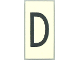 Part No: Mx1042pb14  Name: Modulex, Tile 2 x 4 with Dark Gray Capital Letter D Pattern (Thin Font)