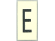 Part No: Mx1042pb15  Name: Modulex, Tile 2 x 4 with Dark Gray Capital Letter E Pattern (Thin Font)
