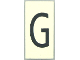 Part No: Mx1042pb17  Name: Modulex, Tile 2 x 4 with Dark Gray Capital Letter G Pattern (Thin Font)