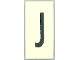Part No: Mx1042pb20  Name: Modulex, Tile 2 x 4 with Dark Gray Capital Letter J Pattern (Thin Font)