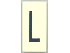 Part No: Mx1042pb21  Name: Modulex, Tile 2 x 4 with Dark Gray Capital Letter L Pattern (Thin Font)