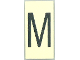 Part No: Mx1042pb23  Name: Modulex, Tile 2 x 4 with Dark Gray Capital Letter M Pattern (Thin Font)