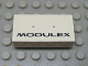 Part No: Mx1042pb51  Name: Modulex, Tile 2 x 4 with Black 'MODULEX' Pattern