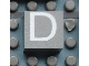 Part No: Mx1022Apb004  Name: Modulex, Tile 2 x 2 (no Internal Supports) with White Capital Letter D Pattern