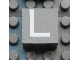 Part No: Mx1022Apb012  Name: Modulex, Tile 2 x 2 (no Internal Supports) with White Capital Letter L Pattern
