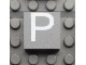Part No: Mx1022Apb016  Name: Modulex, Tile 2 x 2 (no Internal Supports) with White Capital Letter P Pattern