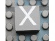 Part No: Mx1022Apb024  Name: Modulex, Tile 2 x 2 (no Internal Supports) with White Capital Letter X Pattern