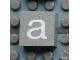 Part No: Mx1022Apb030  Name: Modulex, Tile 2 x 2 (no Internal Supports) with White Lowercase Letter a Pattern