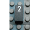Part No: Mx1021Apb51  Name: Modulex, Tile 1 x 2 with White Calendar Day Number  '2' Pattern