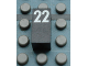 Part No: Mx1021Apb61  Name: Modulex, Tile 1 x 2 with White Calendar Day Number '22' Pattern