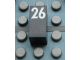 Part No: Mx1021Apb63  Name: Modulex, Tile 1 x 2 with White Calendar Day Number '26' Pattern
