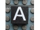 Part No: Mx1022Apb001  Name: Modulex, Tile 2 x 2 (no Internal Supports) with White Capital Letter A Pattern