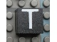 Part No: Mx1022Apb020  Name: Modulex, Tile 2 x 2 (no Internal Supports) with White Capital Letter T Pattern