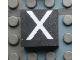 Part No: Mx1022Apb024  Name: Modulex, Tile 2 x 2 (no Internal Supports) with White Capital Letter X Pattern