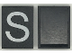 Part No: Mx1043pb17  Name: Modulex, Tile 3 x 4 (no Internal Supports) with White Capital Letter S Pattern