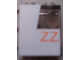 Part No: 4864bpb037R  Name: Panel 1 x 2 x 2 - Hollow Studs with Orange 'ZZ' on White Background SW Rebel Snowspeeder Pattern Model Right Side (Sticker) - Set 10129