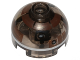 Part No: 553pb027  Name: Brick, Round 2 x 2 Dome Top with Dark Brown with Silver Band Around Dome Pattern (R3-M2)