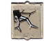 Part No: 60601pb039  Name: Glass for Window 1 x 2 x 2 Flat Front with Black and White Cracks Pattern 1 (Sticker) - Set 70425