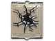 Part No: 60601pb041  Name: Glass for Window 1 x 2 x 2 Flat Front with Black and White Cracks Pattern 3 (Sticker) - Set 70425