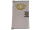 Part No: 60616pb095  Name: Door 1 x 4 x 6 with Stud Handle with Gold Lotus Flower Outline Pattern (Sticker) - Set 80036