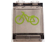 Part No: 87552pb106  Name: Panel 1 x 2 x 2 with Side Supports - Hollow Studs with Lime Bicycle Pattern (Sticker) - Set 60337