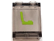 Part No: 87552pb108  Name: Panel 1 x 2 x 2 with Side Supports - Hollow Studs with Lime Seat / Chair Pattern (Sticker) - Set 60337
