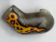 Part No: 981pb122  Name: Arm, Left with Orange and Yellow Flame Pattern