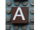 Part No: Mx1022Apb001  Name: Modulex, Tile 2 x 2 (no Internal Supports) with White Capital Letter A Pattern
