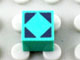 Part No: Mx1011Apb61  Name: Modulex, Tile 1 x 1 with Black Diamond Outline Pattern