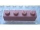 Part No: Mx1141L  Name: Modulex, Brick 1 x 4 (Lego on studs)