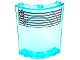 Part No: 30562pb089  Name: Cylinder Quarter 4 x 4 x 6 with White Venetian Blinds, Straight with Coral Hearts Drawstring Pattern (Sticker) - Set 41394