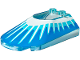 Part No: 3384pb05  Name: Windscreen 6 x 4 x 1 1/3 Canopy Sloped Sides with Medium Azure and White Energy Spikes on Blue Background Pattern