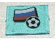 Part No: 3855pb013  Name: Glass for Window 1 x 4 x 3 with Flag of Russia and Soccer Ball Pattern (Sticker) - Set 3404
