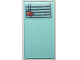 Part No: 57895pb107  Name: Glass for Window 1 x 4 x 6 with White Venetian Blinds, Straight with Coral Hearts Drawstring Pattern (Sticker) - Set 41394
