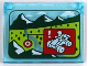 Part No: 60603pb010  Name: Glass for Window 1 x 4 x 3 - Opening with Mountains, Trees and ATV Target Pattern